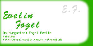 evelin fogel business card